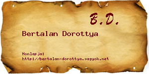 Bertalan Dorottya névjegykártya